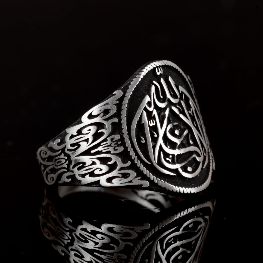 925 Sterling Silver Men's Ring, Islamic Ring — 4