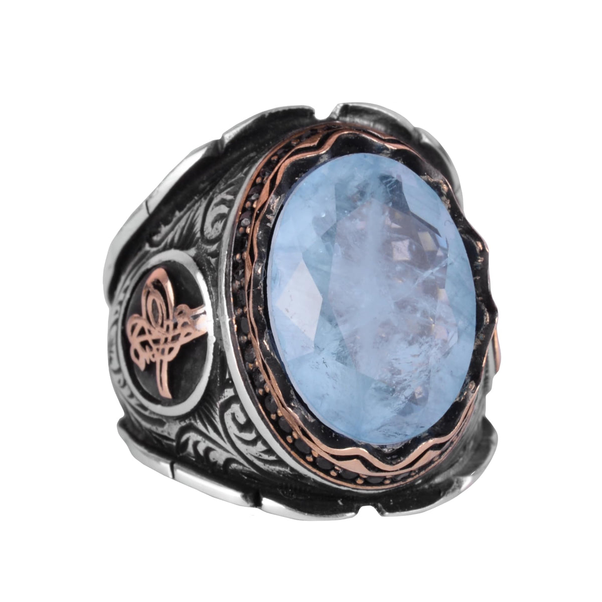 Blue Paraiba Stone Ring, 925 Sterling Silver Ring