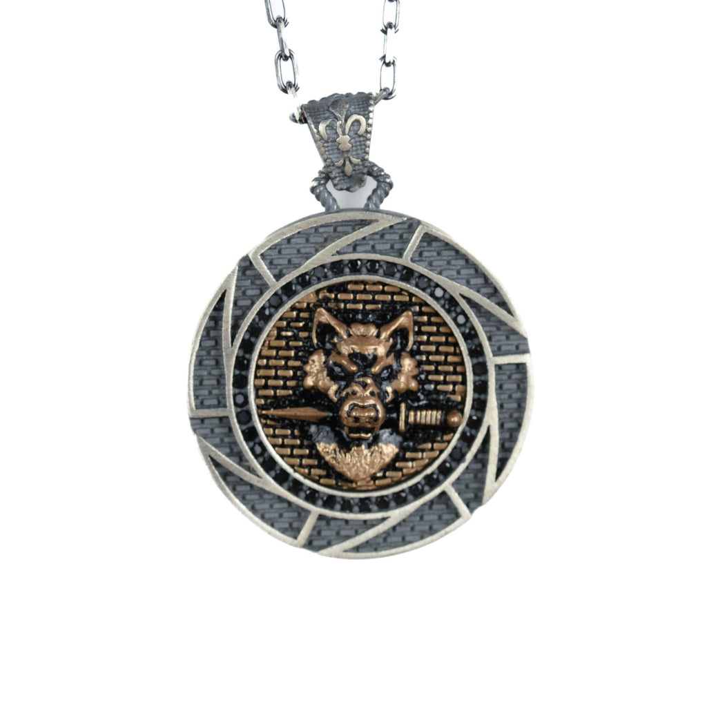 925 Sterling Silver Wolf Necklace