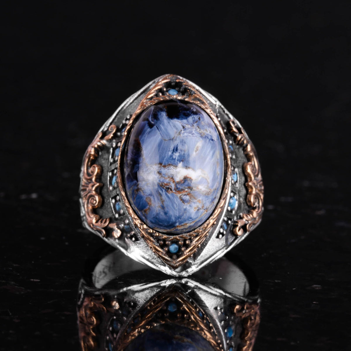 Natural Pietersite Stone Ring — 5
