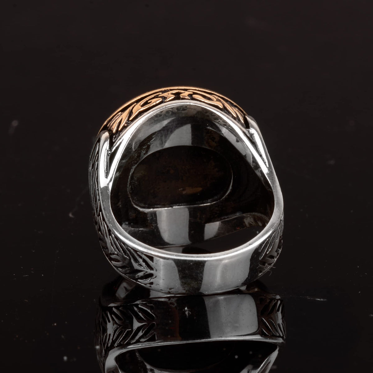 925 Sterling Silver Star of David Men's Ring (Model-2) — 7