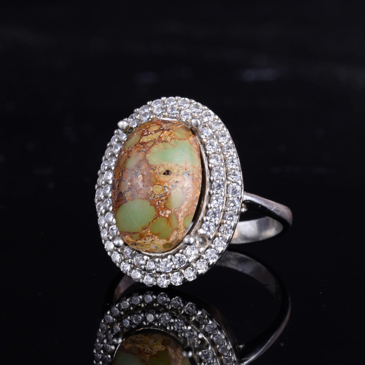 KAMBO Natural Turquoise Stone Elegant Women's Ring – 925 Sterling Silver Handmade Jewelry (Style-23) — 5