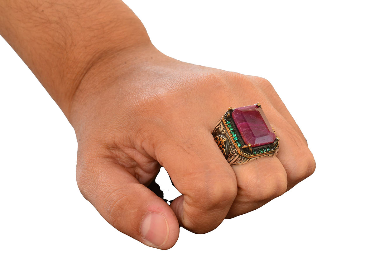 Natural Ruby Stone Ring (Model-3) — 7