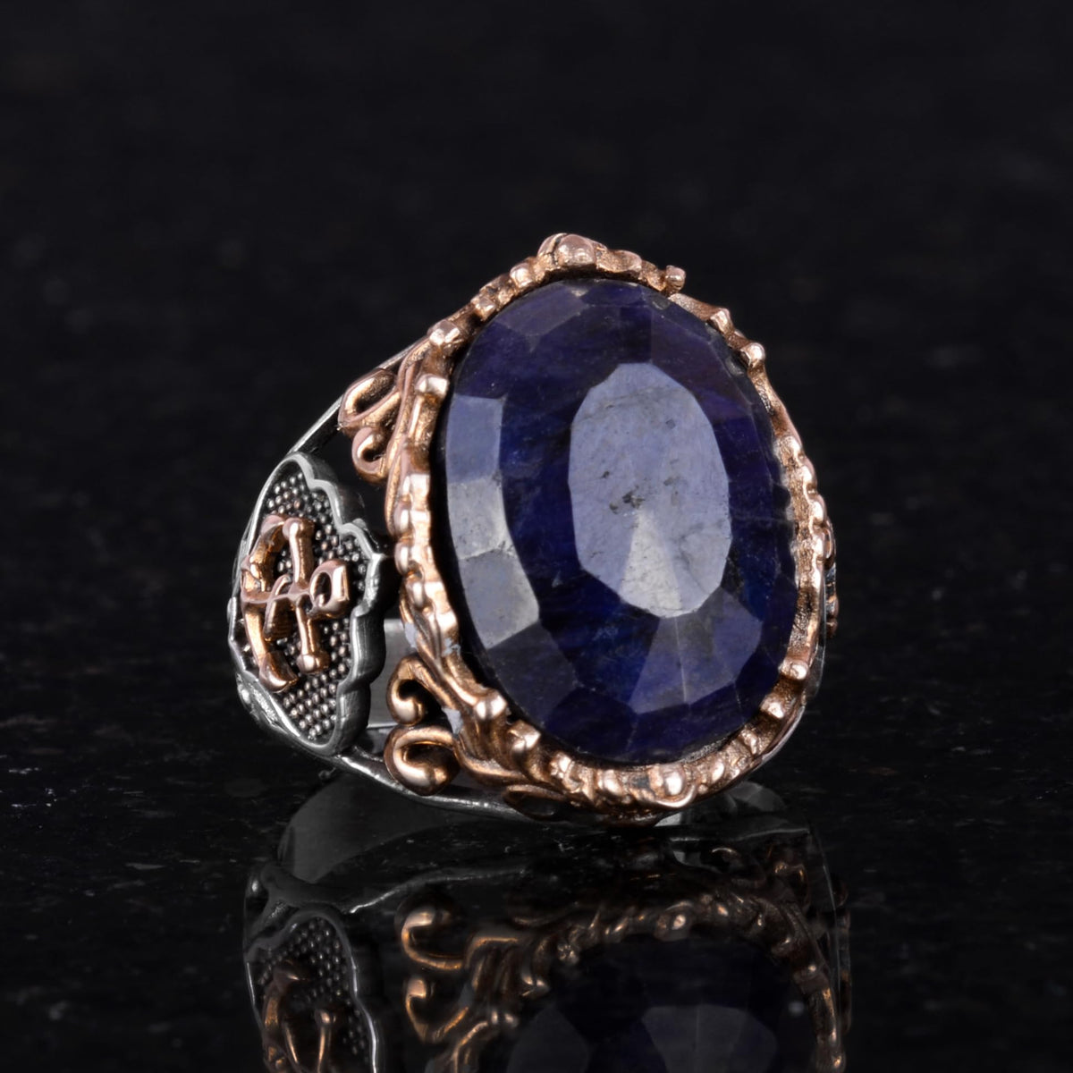 Natural Blue Sapphire Stone Ring — 4