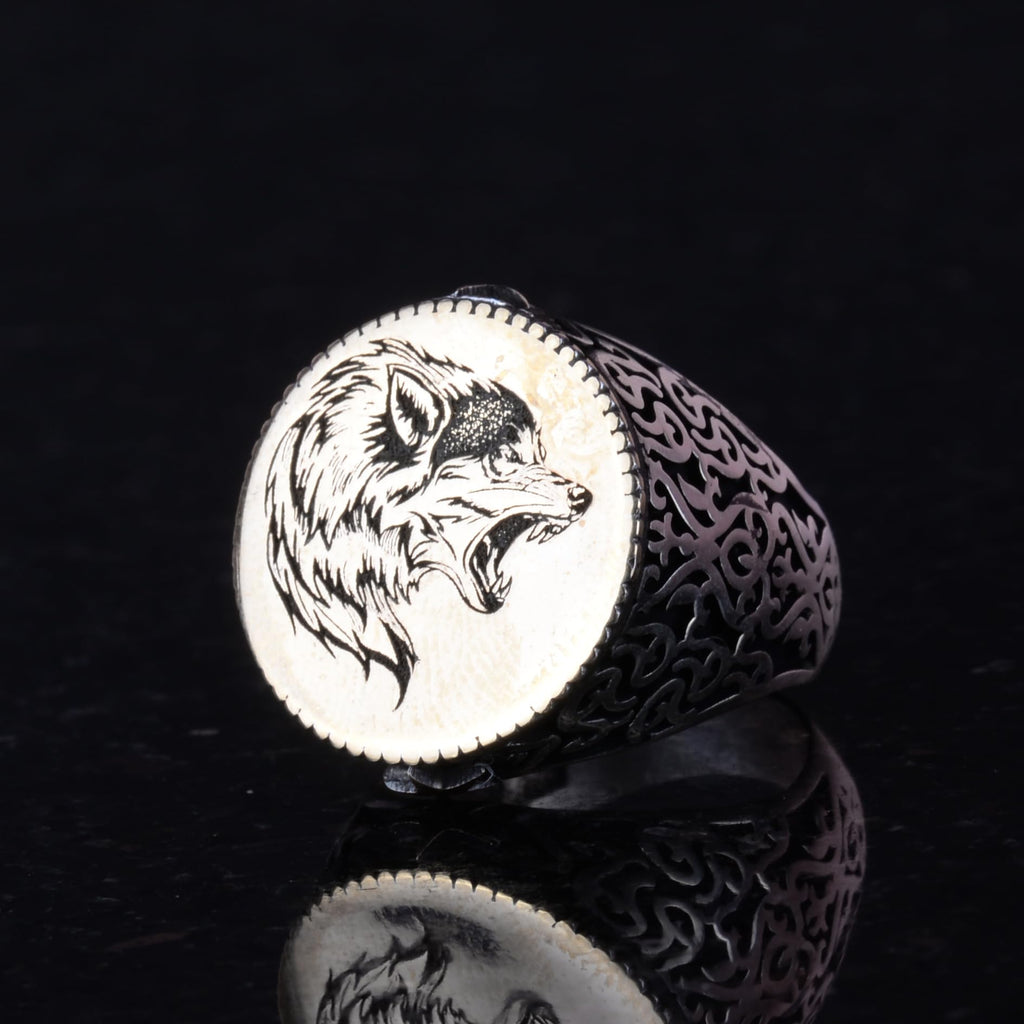 925 Sterling Silver Wolf Ring — 4