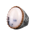 Natural Yemen Agate Stone Ring (Model-2)