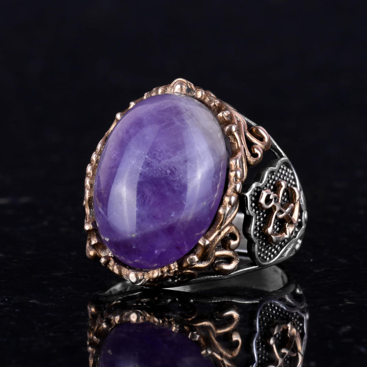 Natural Amethyst Stone Ring (Model-2) — 4