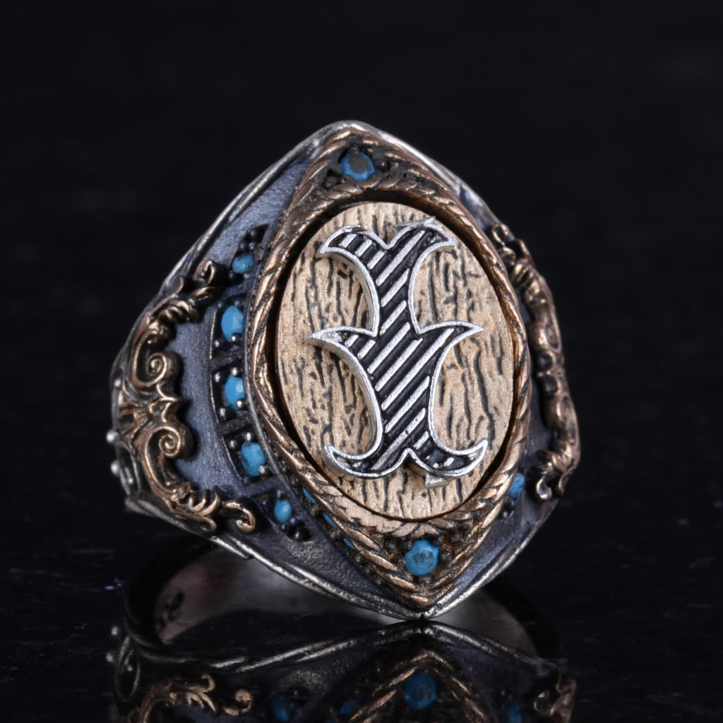 Silver Initial Ring — 3