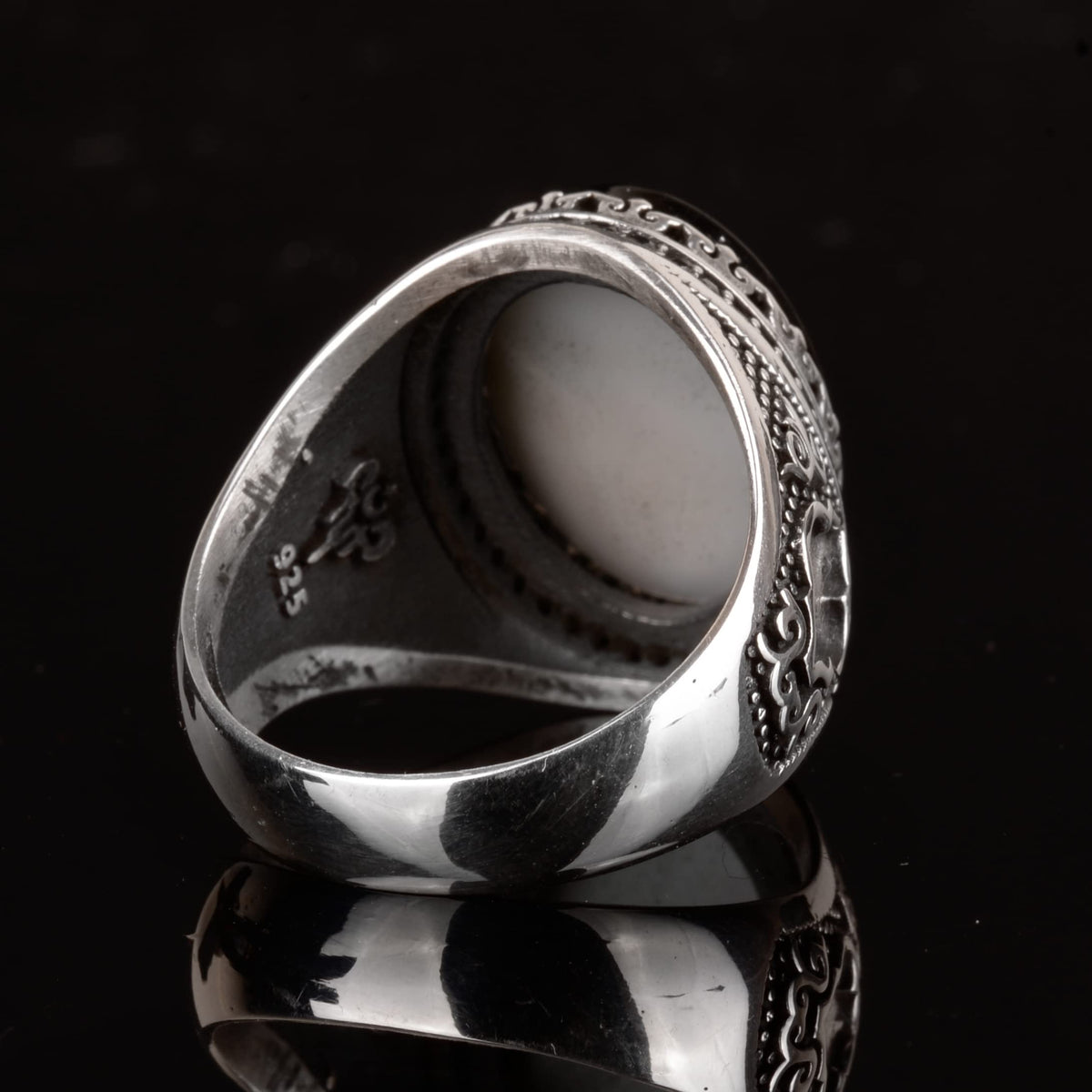 925 Sterling Silver Men's Ring, Malcolm X Ring, Star and Crescent Ring — 8