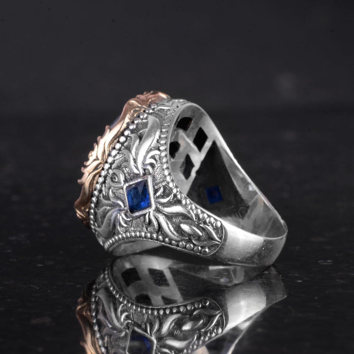 Natural Pietersite Stone Ring - 925 Sterling Silver Handmade Ring — 7