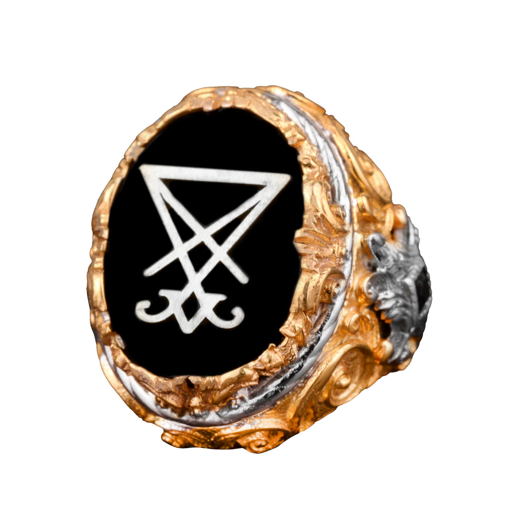 Kambo Lucifer Seal 925 Sterling Silver Men's Ring – Sacred Geometry Design
