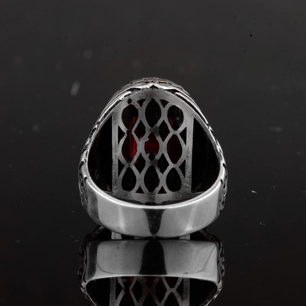 Natural Blue Kyanite Stone Ring - 925 Sterling Silver Men's Ring - Unique Design — 8