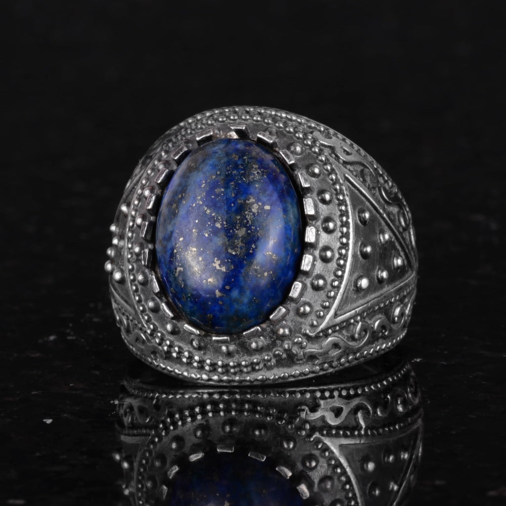 Natural Lapis Lazuli Stone Ring — 5