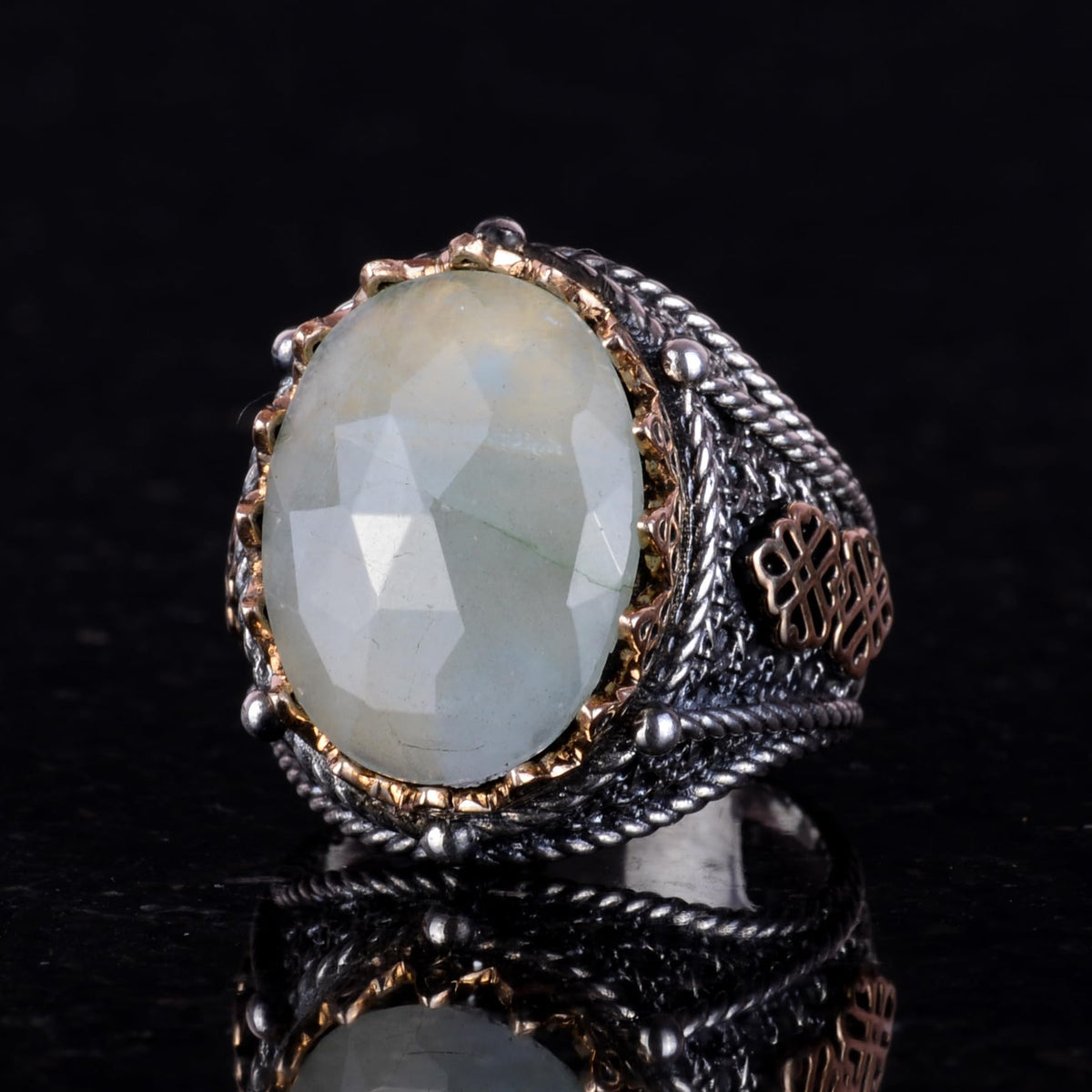 Natural Aquamarine Stone Ring (Model-2) — 2