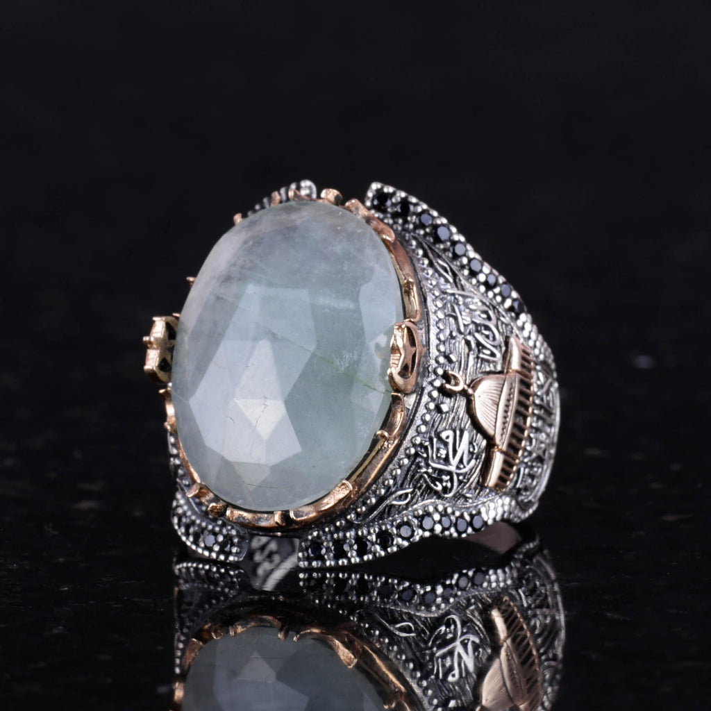 Natural Aquamarine Stone Ring — 4