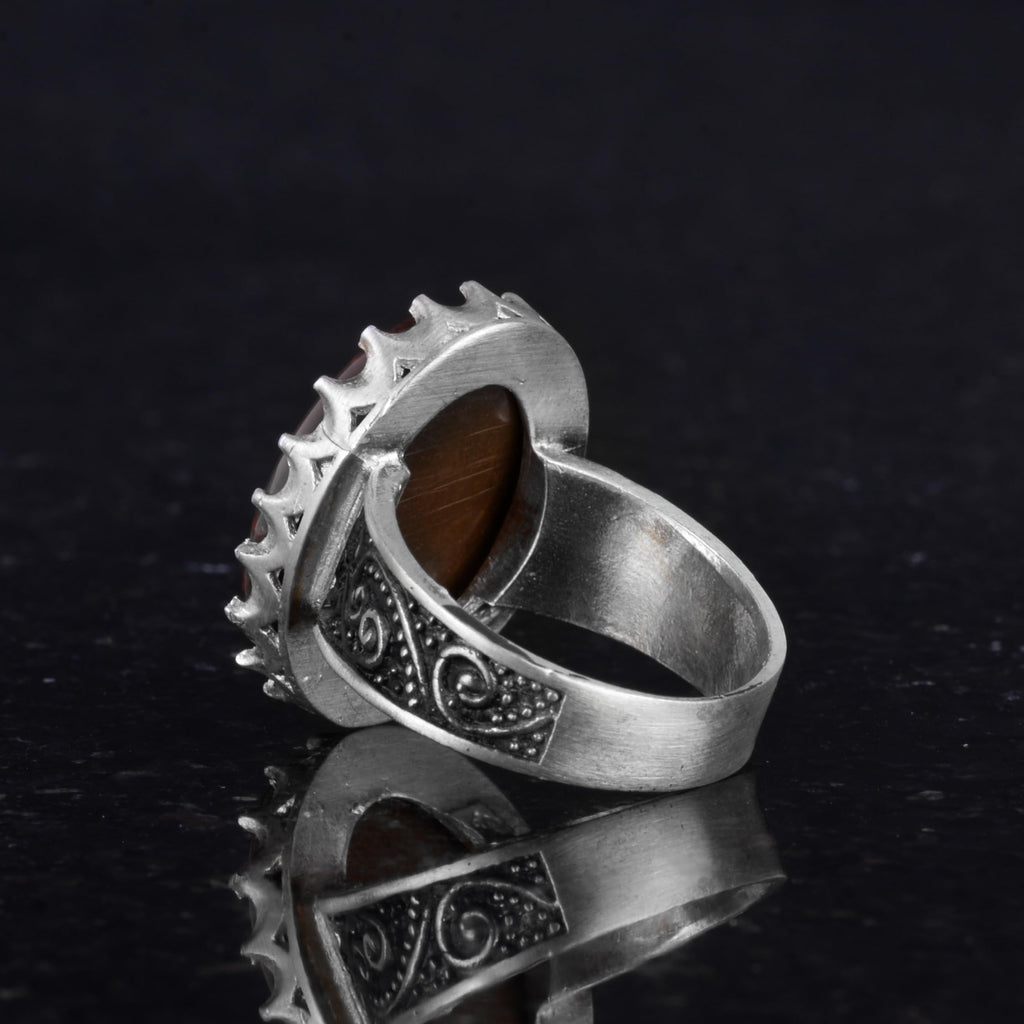 Natural Green Bloodstone Ring - 925 Sterling Silver Handmade Ring — 5