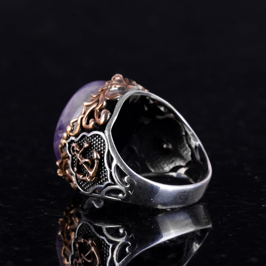 Natural Amethyst Stone Ring (Model-2) — 7