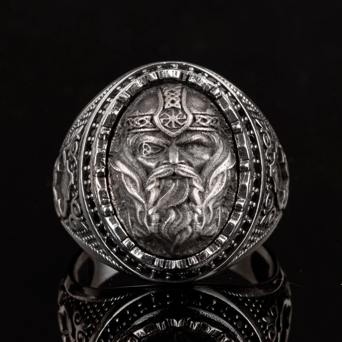 925 Sterling Silver Men's Viking Warrior Ring - Bold and Historical Design, Suitable for Daily Wear and Special Occasions — 6