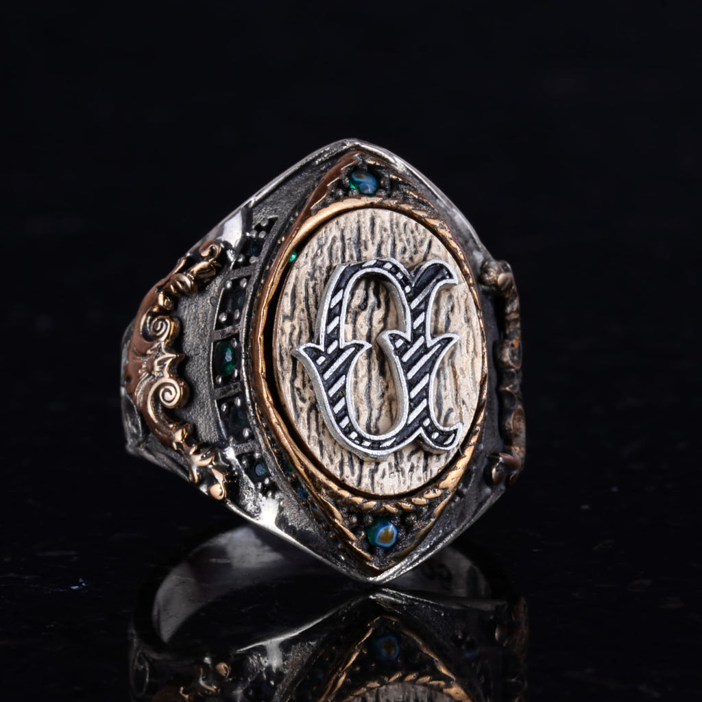 925 Sterling Silver Monogram Ring — 5