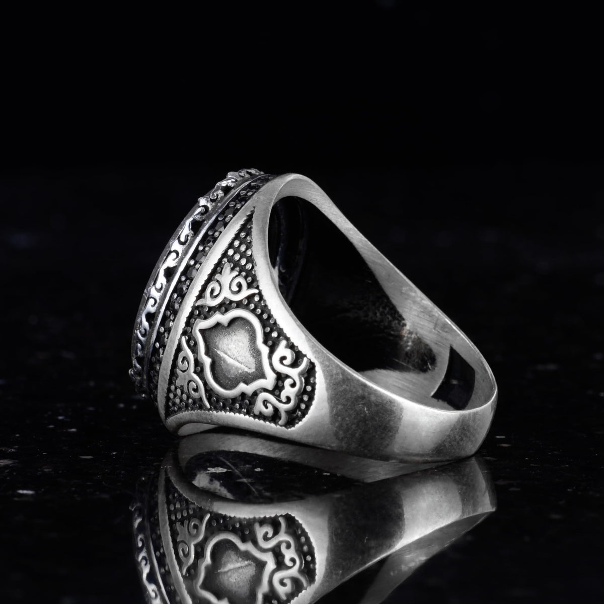 Handmade Vintage Silver Ring – Tree of Life Design — 7