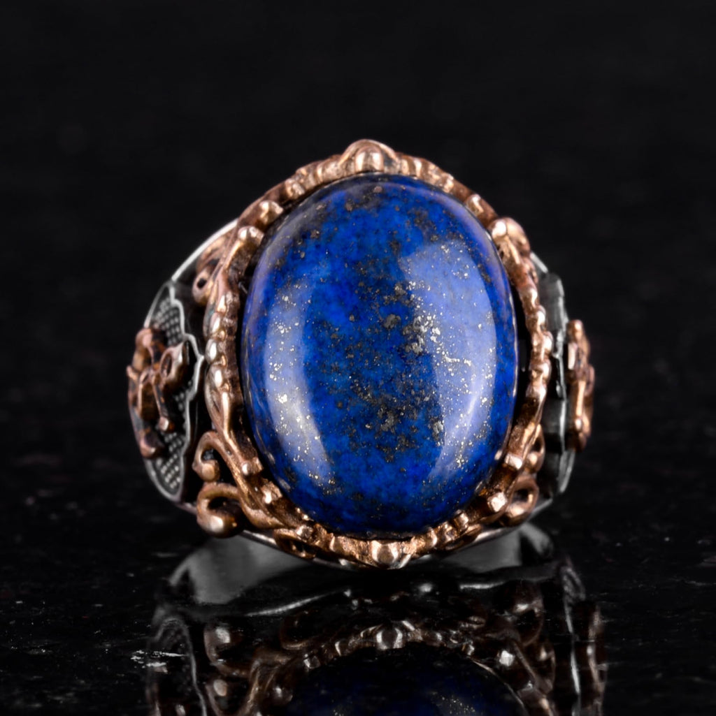 Handmade Lapis Lazuli Stone Ring - KAMBO — 6