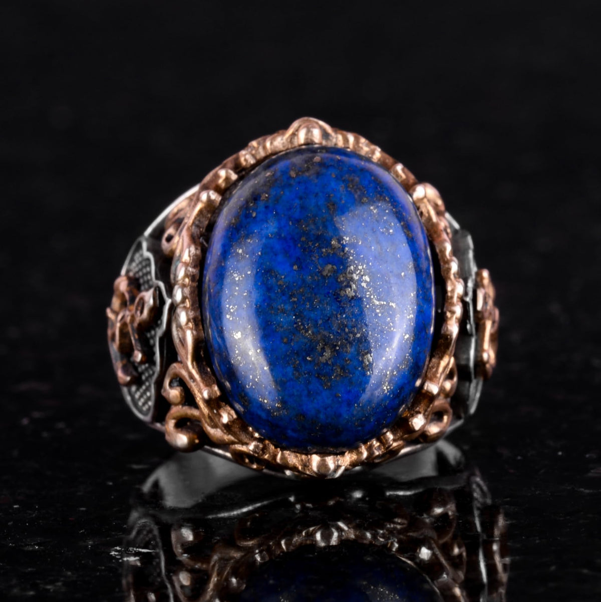Handmade Lapis Lazuli Stone Ring - KAMBO — 6