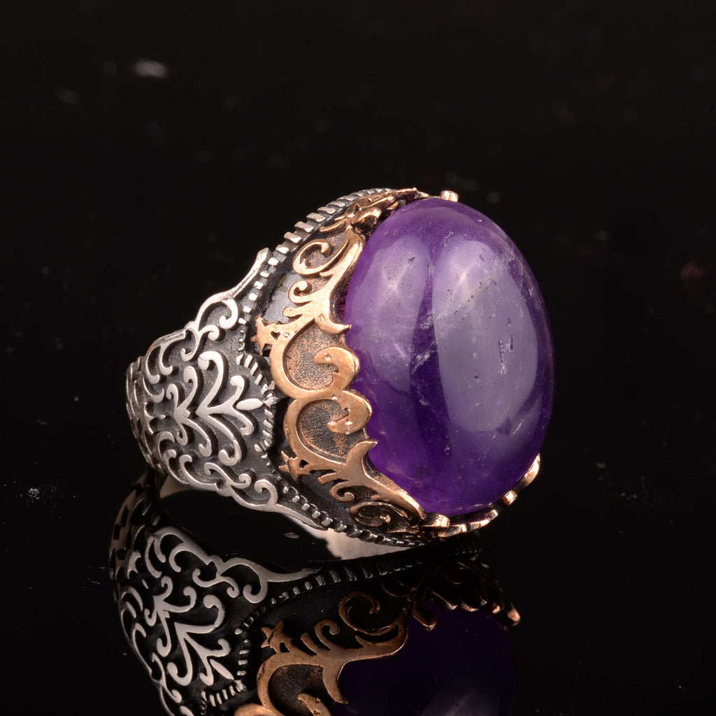 Natural Amethyst Stone Ring — 3