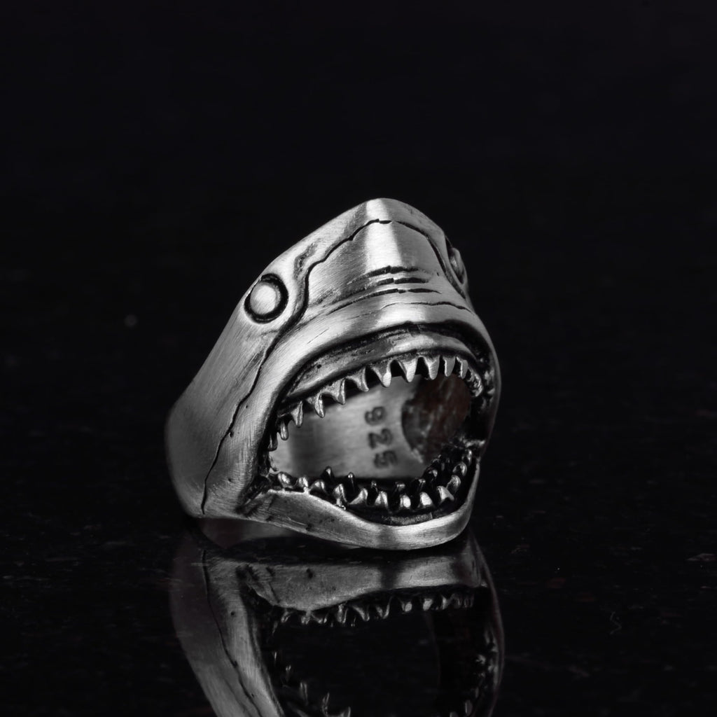 Shark Ring, 925 Sterling Silver Men's Ring, Animal Design — 4