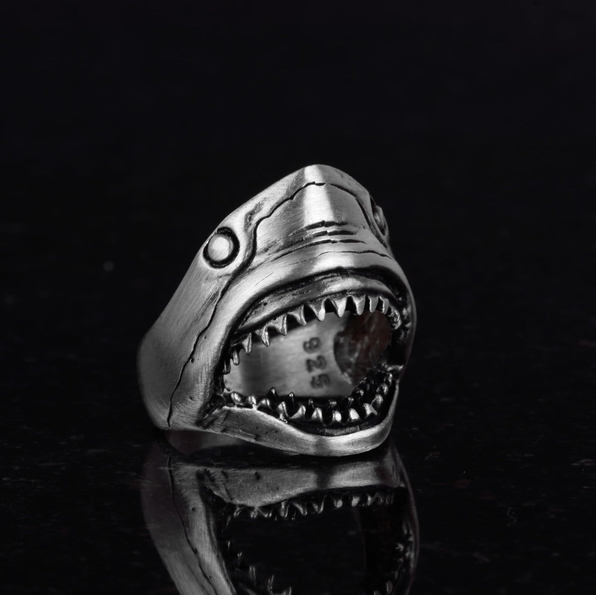 Shark Ring, 925 Sterling Silver Men's Ring, Animal Design — 4