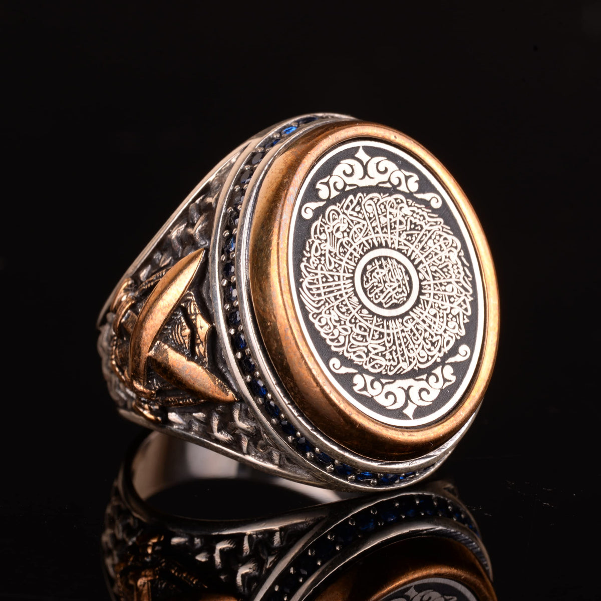 Ayatul Kursi Engraved Silver Men's Ring — 4