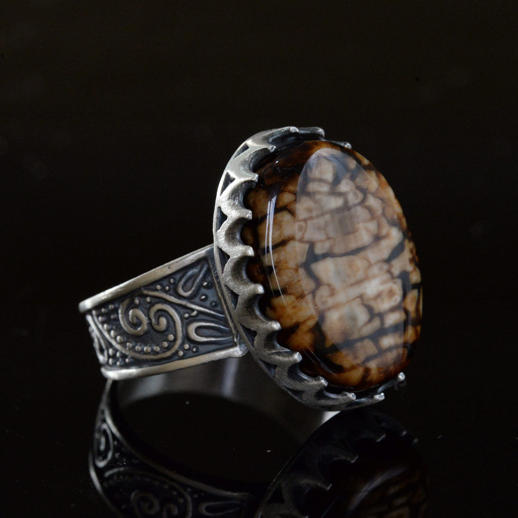 Natural Jasper Stone Ring — 4