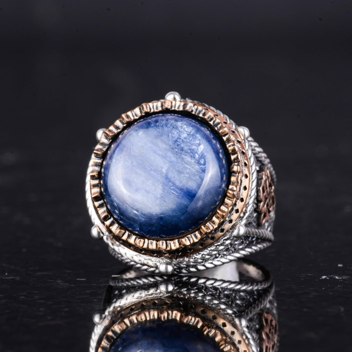 Natural Kyanite Stone Handmade Ring - 925 Sterling Silver Ring — 6
