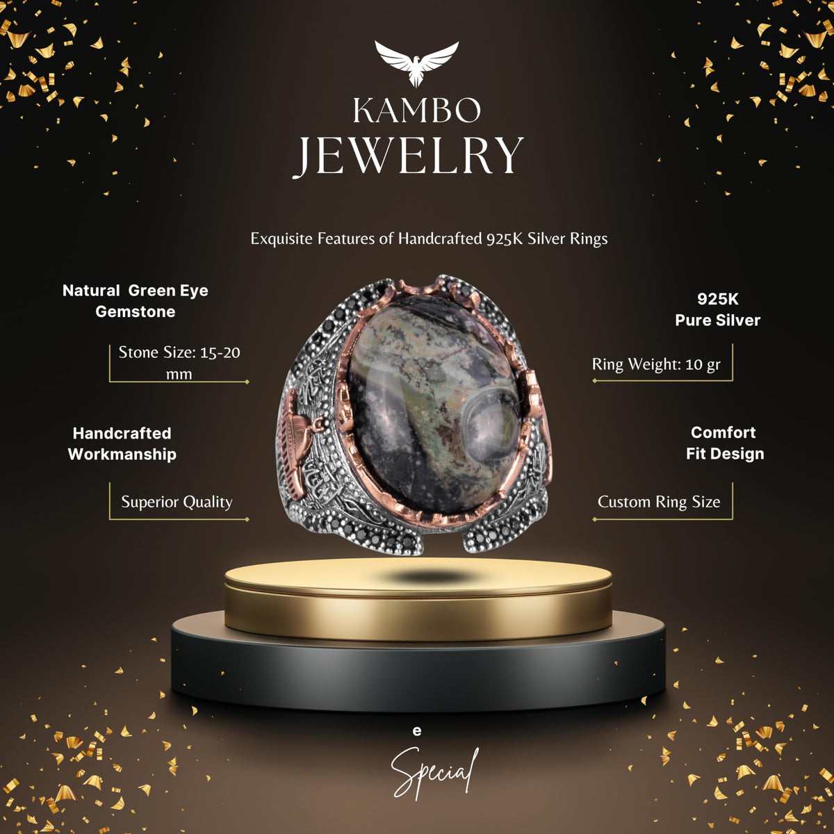 Natural Eye Stone Ring — 2