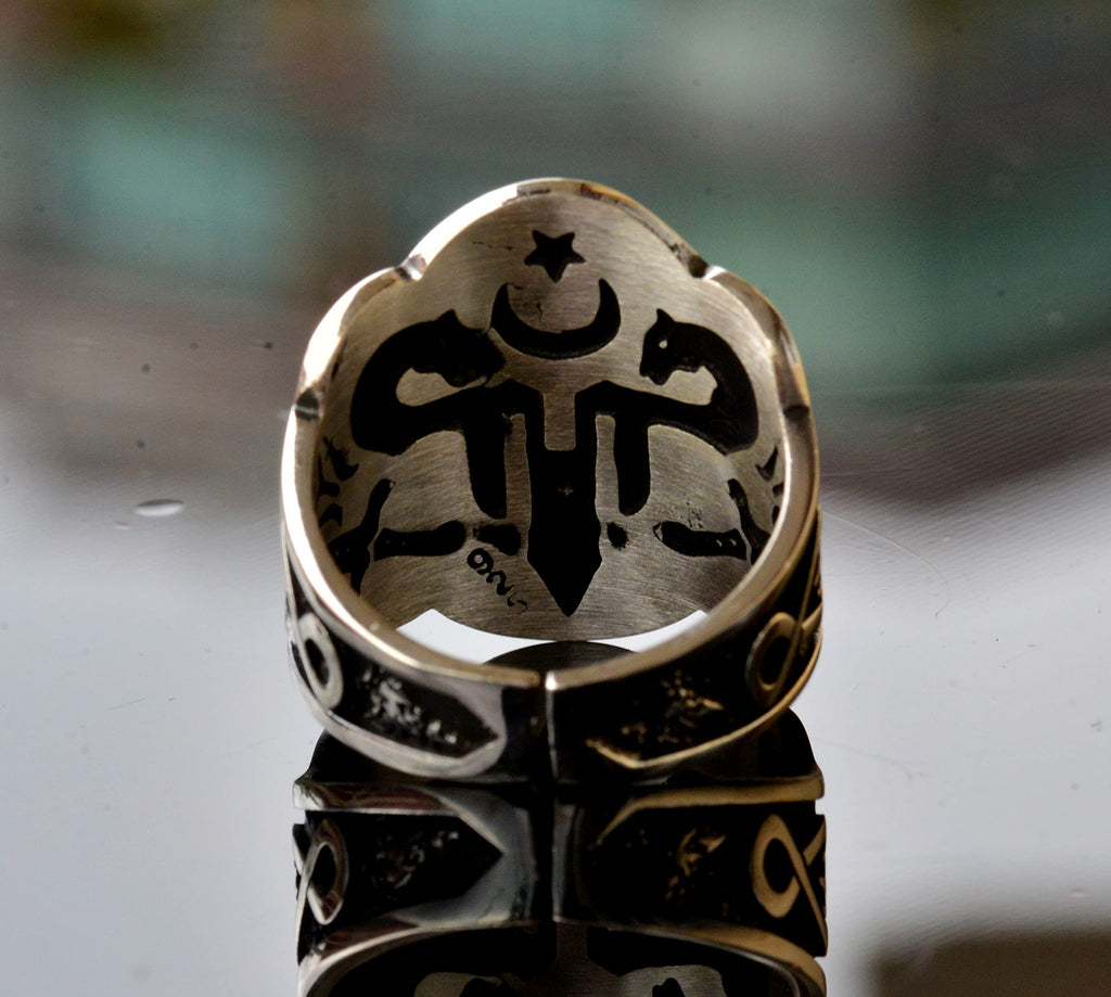Men's 925 Sterling Silver Wolf Ring — 6