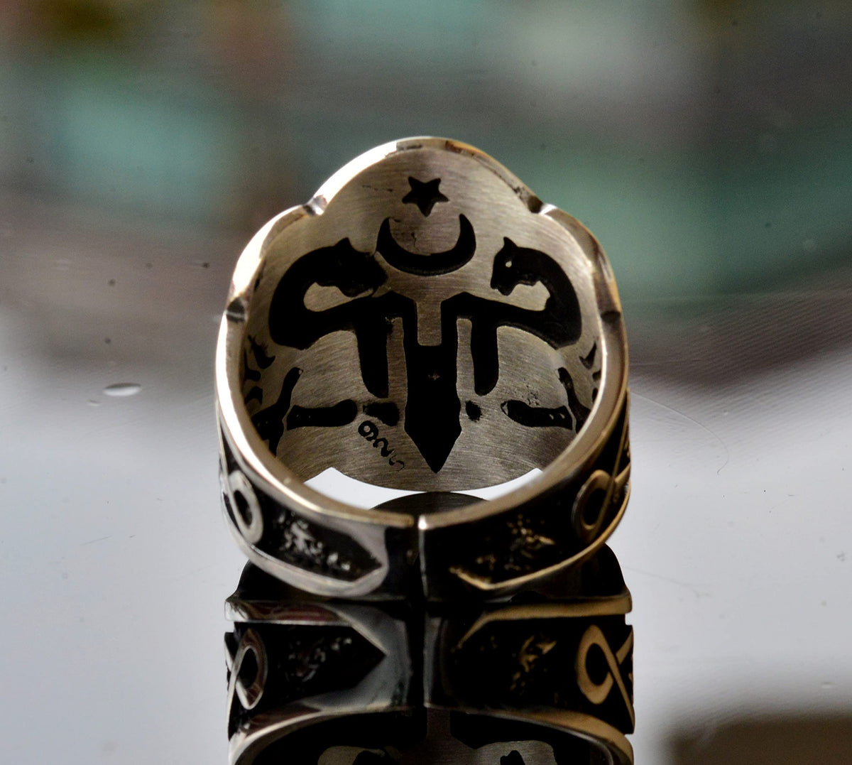 Men's 925 Sterling Silver Wolf Ring — 6
