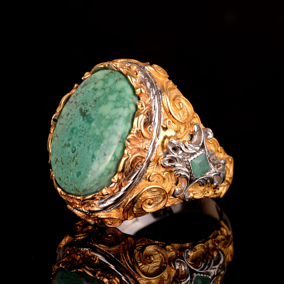 Real Arizona Turquoise Stone Ring (Model-3) — 4