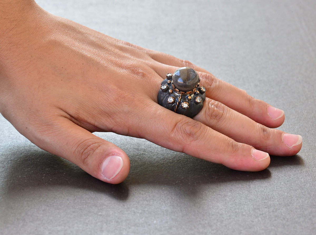Natural Star Ruby Stone, Antique Ring, 925 Sterling Silver Men's Ring, Silver Men's Accessory — 6