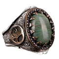 925 Sterling Silver Ring - Natural Green Bloodstone