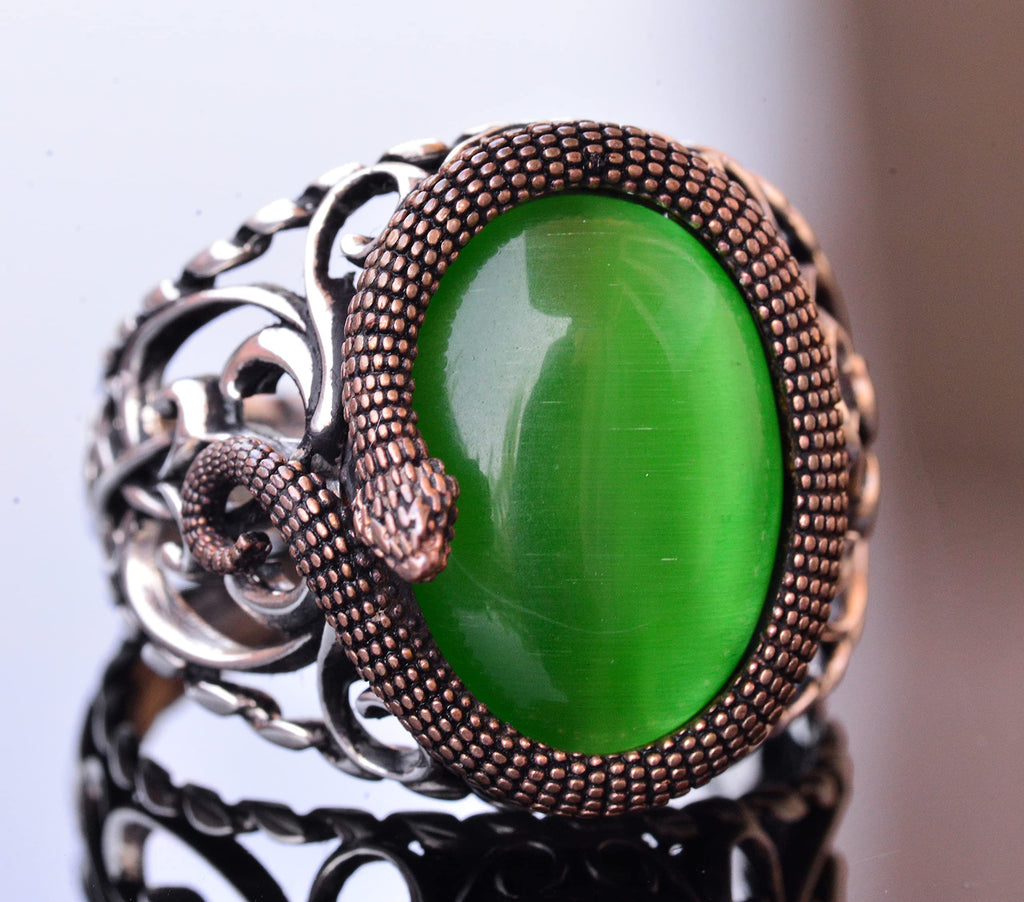 Elegant Snake Figure 925 Sterling Silver Men's Ring Collection — 3