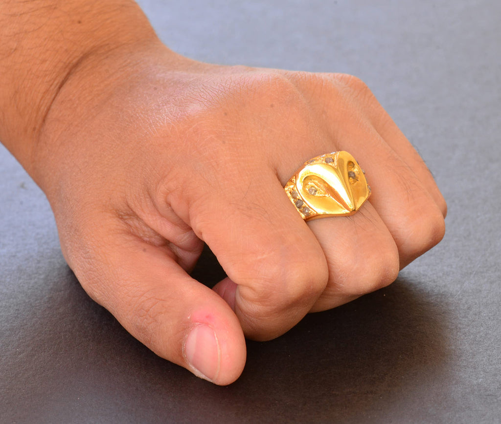 Diamond Stone Owl Ring — 6