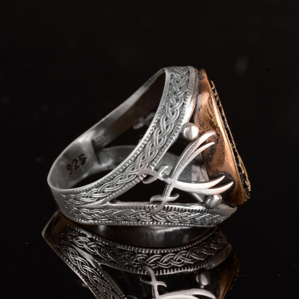 Islamic Ring, Muslim Gift, Religious Ring, Sword Ring, 925 Sterling Silver Ring — 6