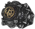 925 Sterling Silver Ring - Prophet Muhammad Inscription and Islamic Mosque Embroidery 3D Design