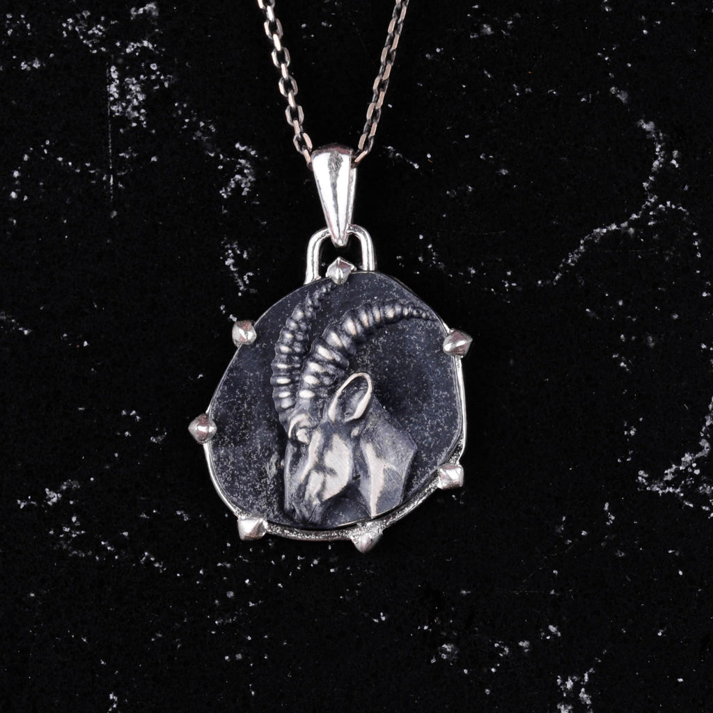 925 Sterling Silver Design Pendant - Zodiac Sign Necklace - Handmade Necklace (Capricorn) — 4
