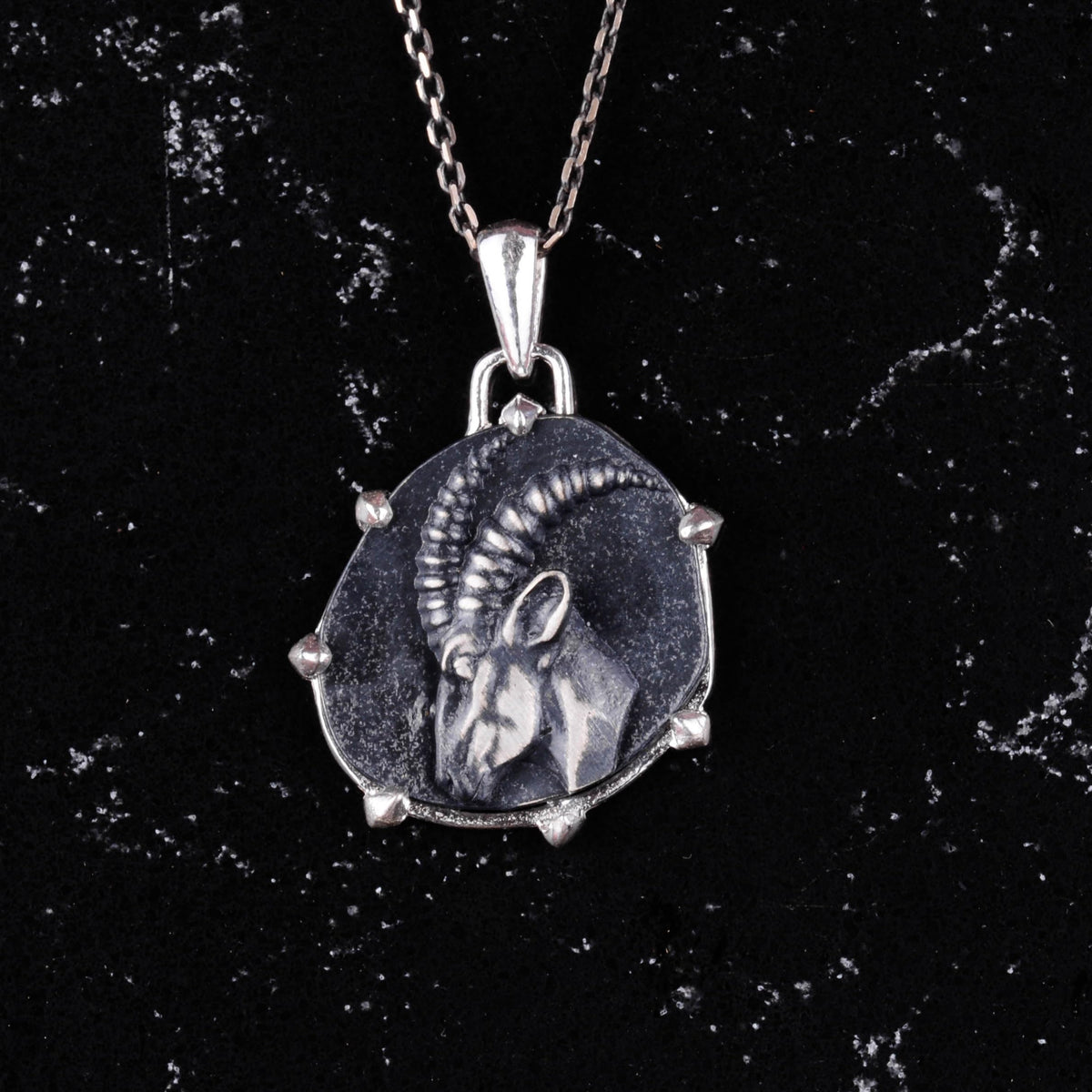 925 Sterling Silver Design Pendant - Zodiac Sign Necklace - Handmade Necklace (Capricorn) — 4