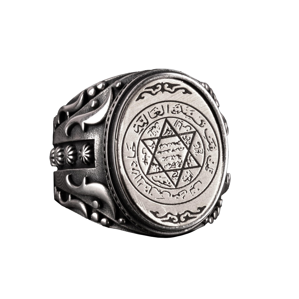 Star of David and Faith Symbol Ring, Star of David Silver Ring, 925 Sterling Sil