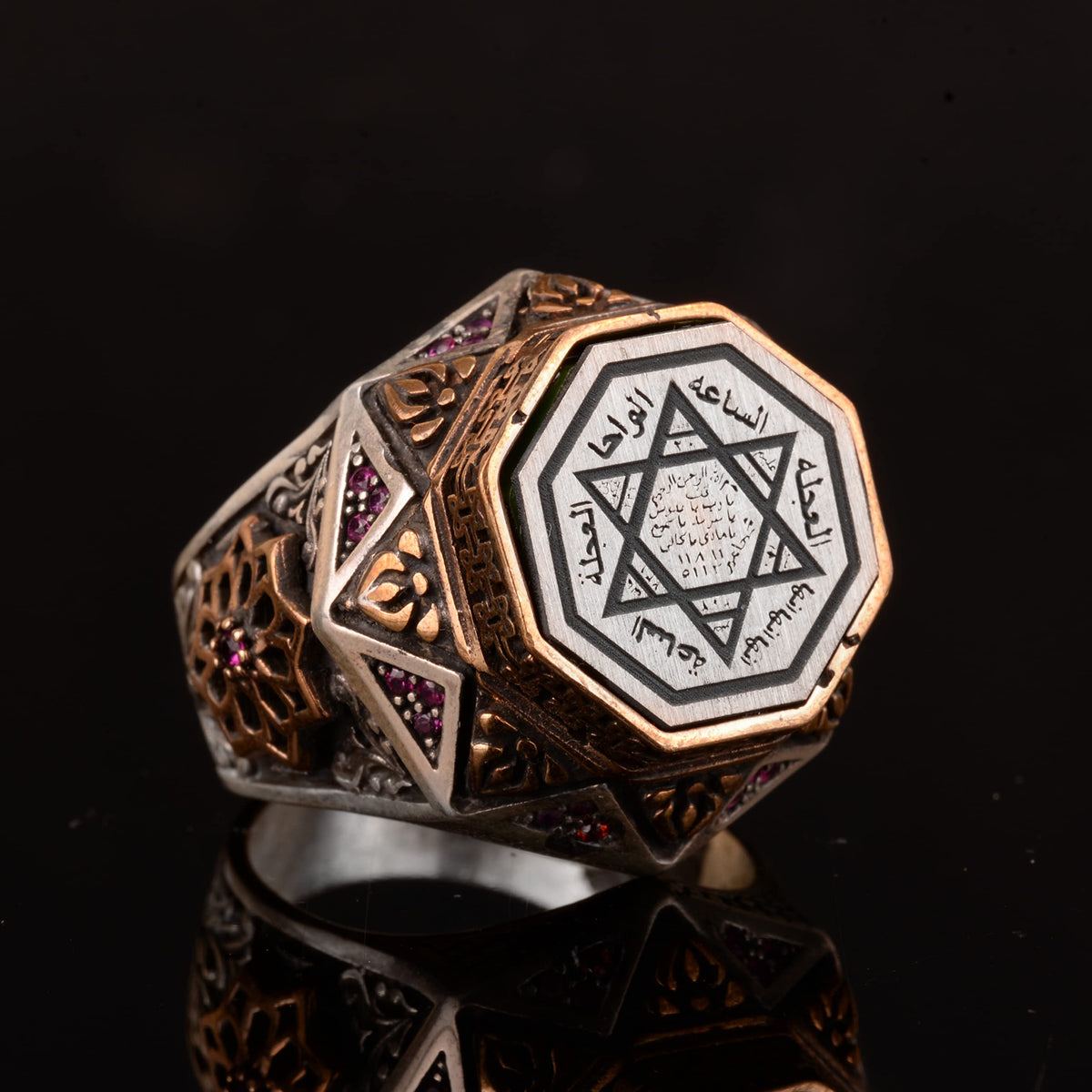 David Star Solomon Talisman Ring - 925 Sterling Silver Men's Ring — 5