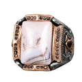 Natural Yemen Agate Stone Ring - 925 Sterling Silver Ring (Model-2)