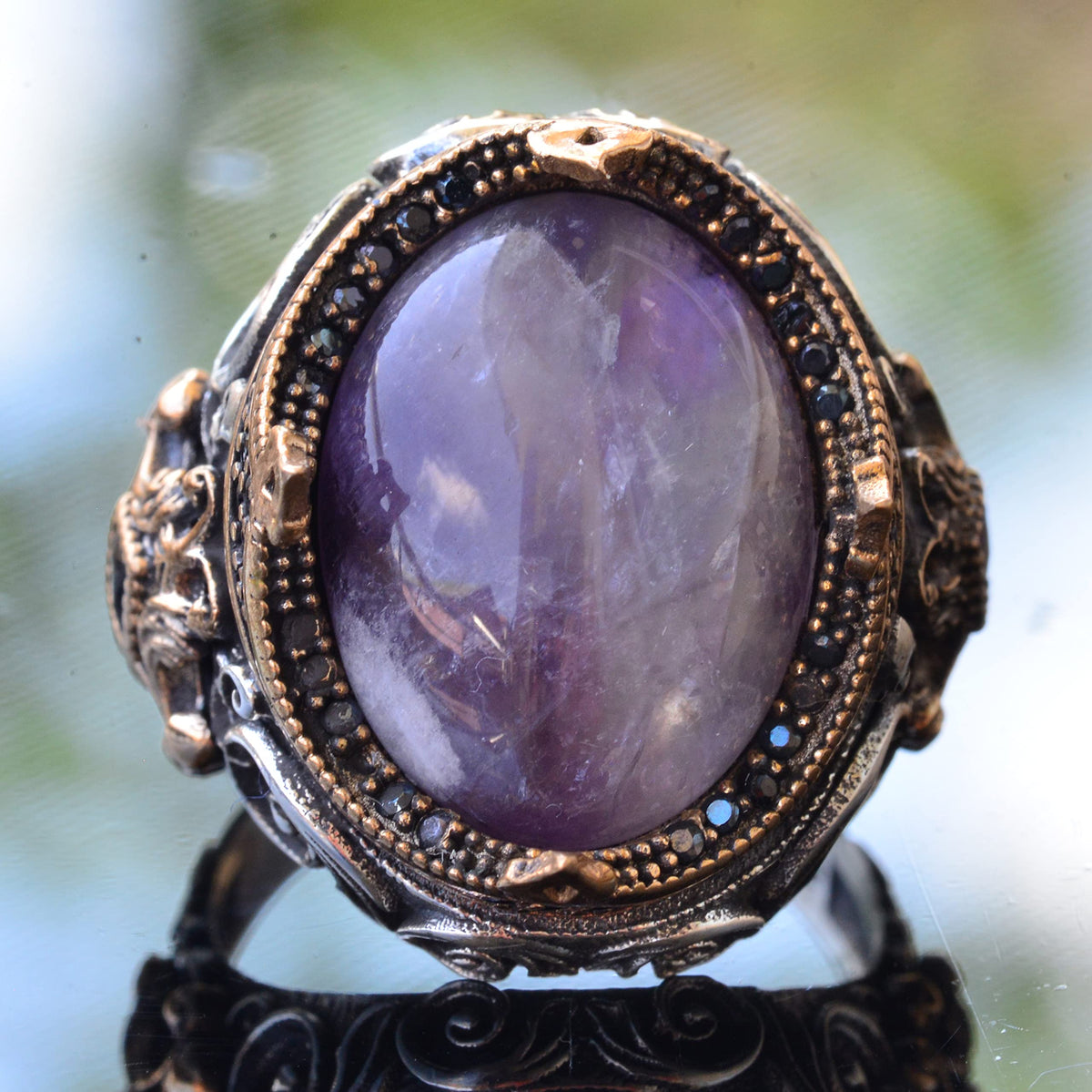 Natural Amethyst Stone Sultan Ring — 5