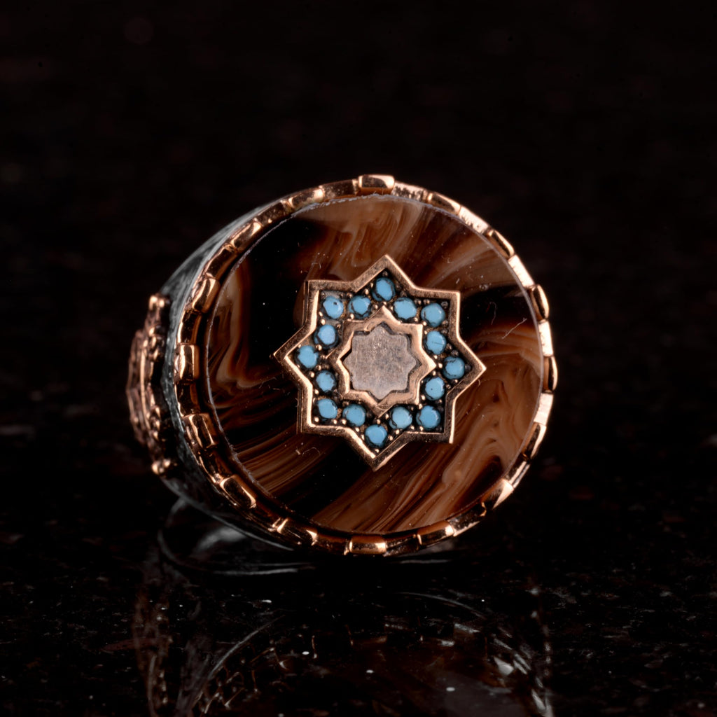 Star Silver Ring, 925 Sterling Silver Men's Ring — 3
