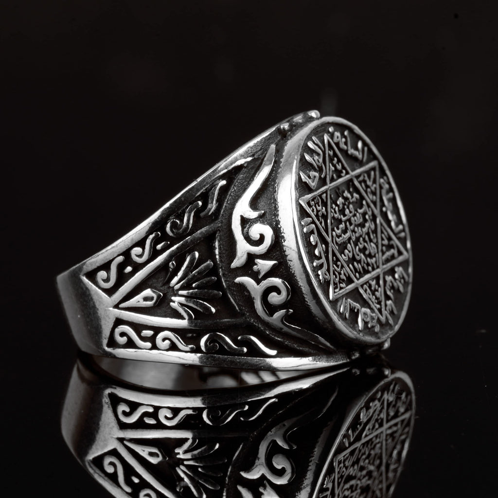 KAMBO Star of David Men's Ring, Amulet Ring, 925 Sterling Silver Men's Ring — 5